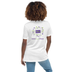 Camiseta suelta mujer /  impreso espalda